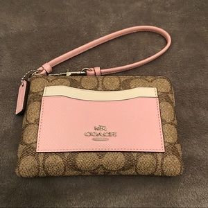 Signature Monogramed Coach Wristlet